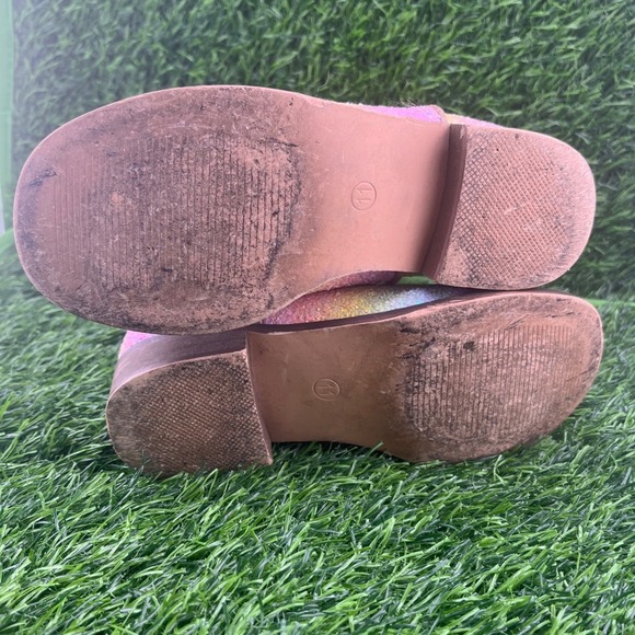 Girls Rainbow Glitter Western Boots Cottagecore Fairycore Cowboy Size 11 🌈✨ - Picture 5 of 8